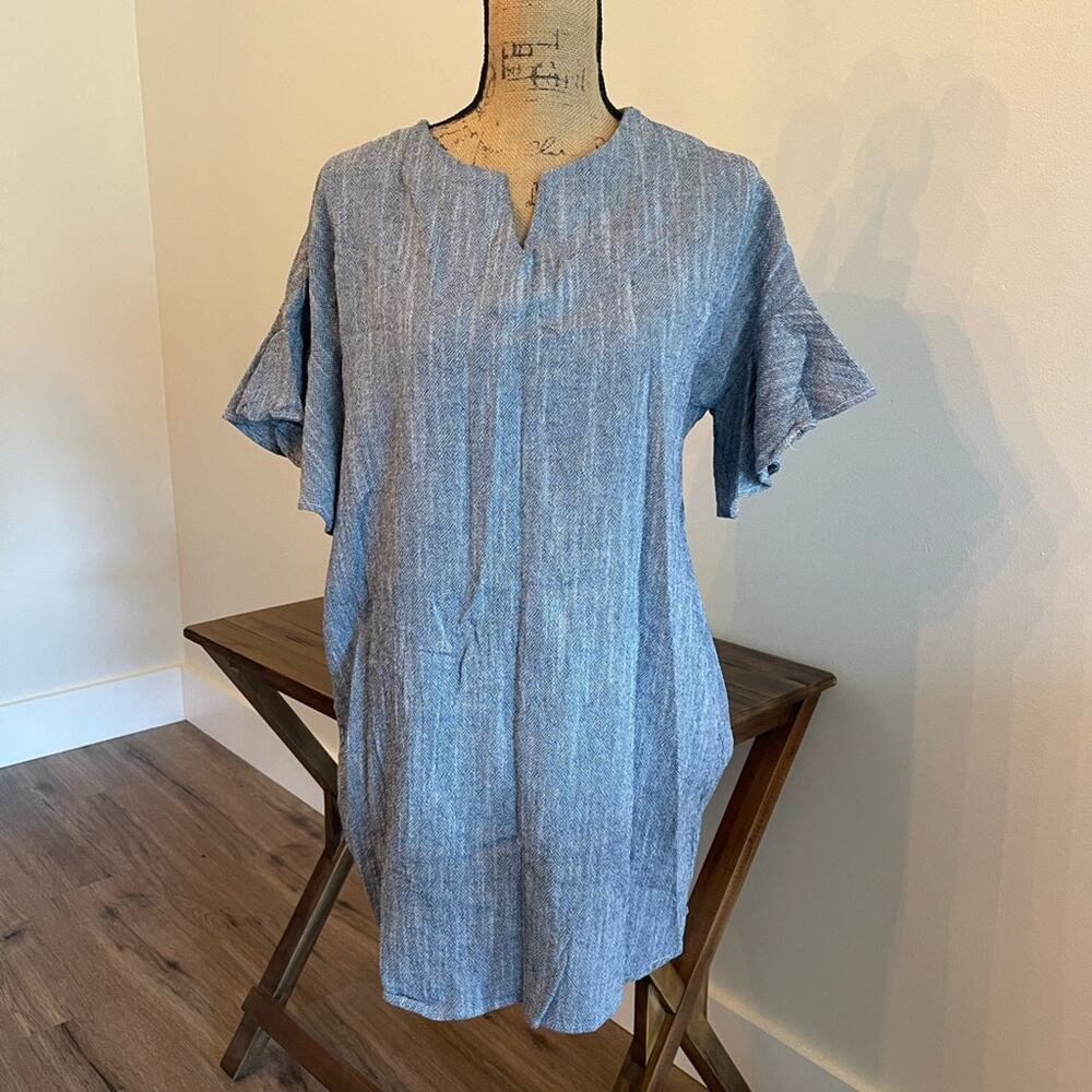 Love In Blue Tunic Dress Size Medium